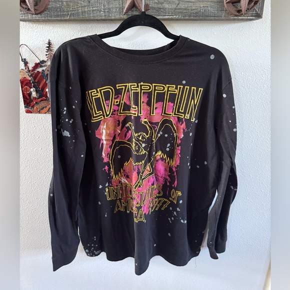 Led Zeppelin Graphic Long Sleeve Shirt black XXL with unique coloring - Picture 1 of 5